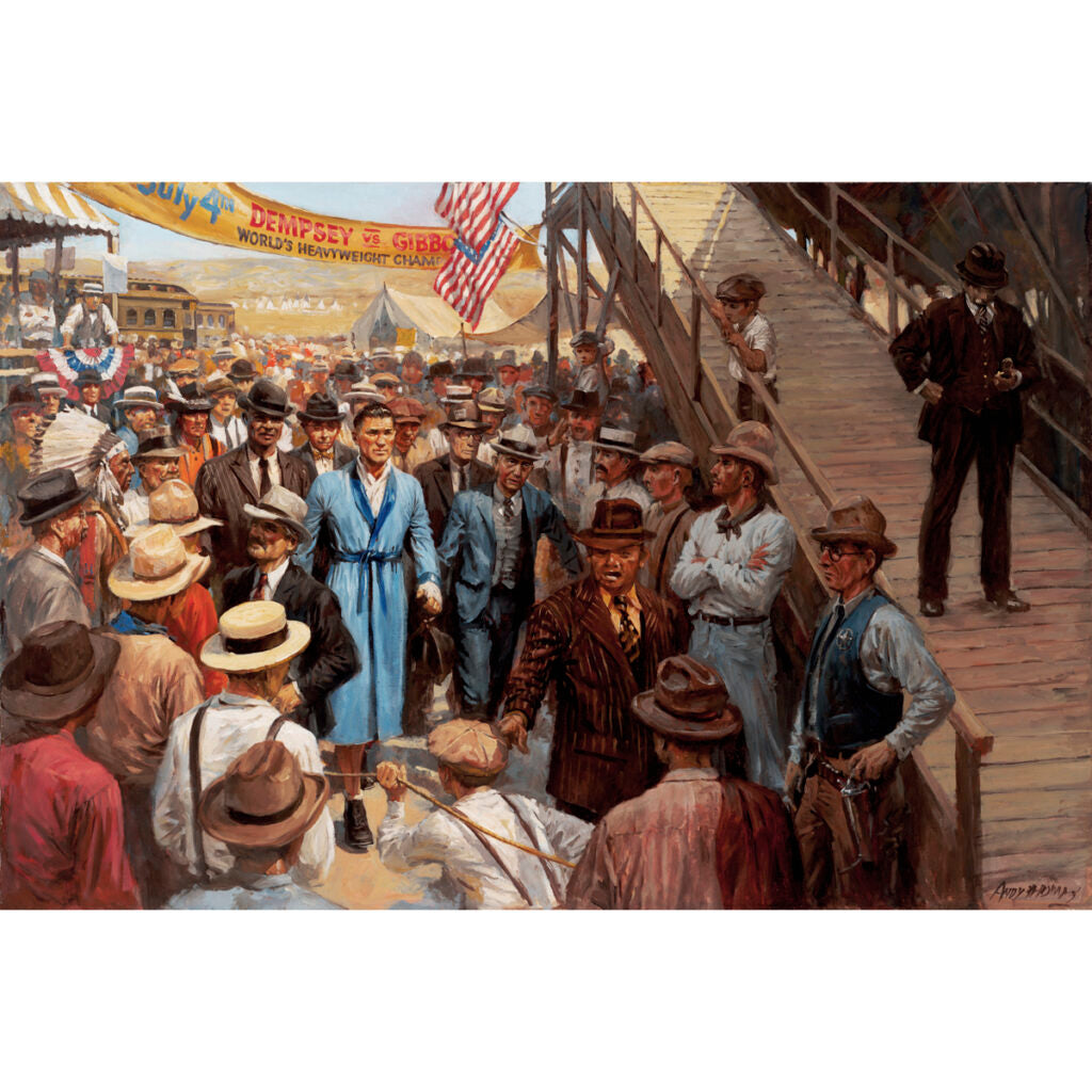 Wall Art: Dempsey vs Gibbons | Boxing | Sports - Andy Thomas Designs