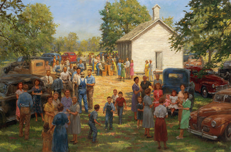 Wall Art: Fellowship & Remembrance | Church Basket Dinner | 1940s Ancestry