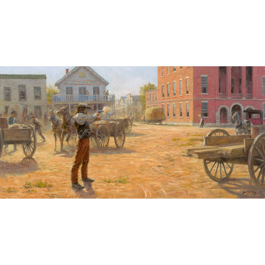 Wall Art: Wild Bill's vs Dave Tutt | Shootout | Gun Fight - Andy Thomas Designs