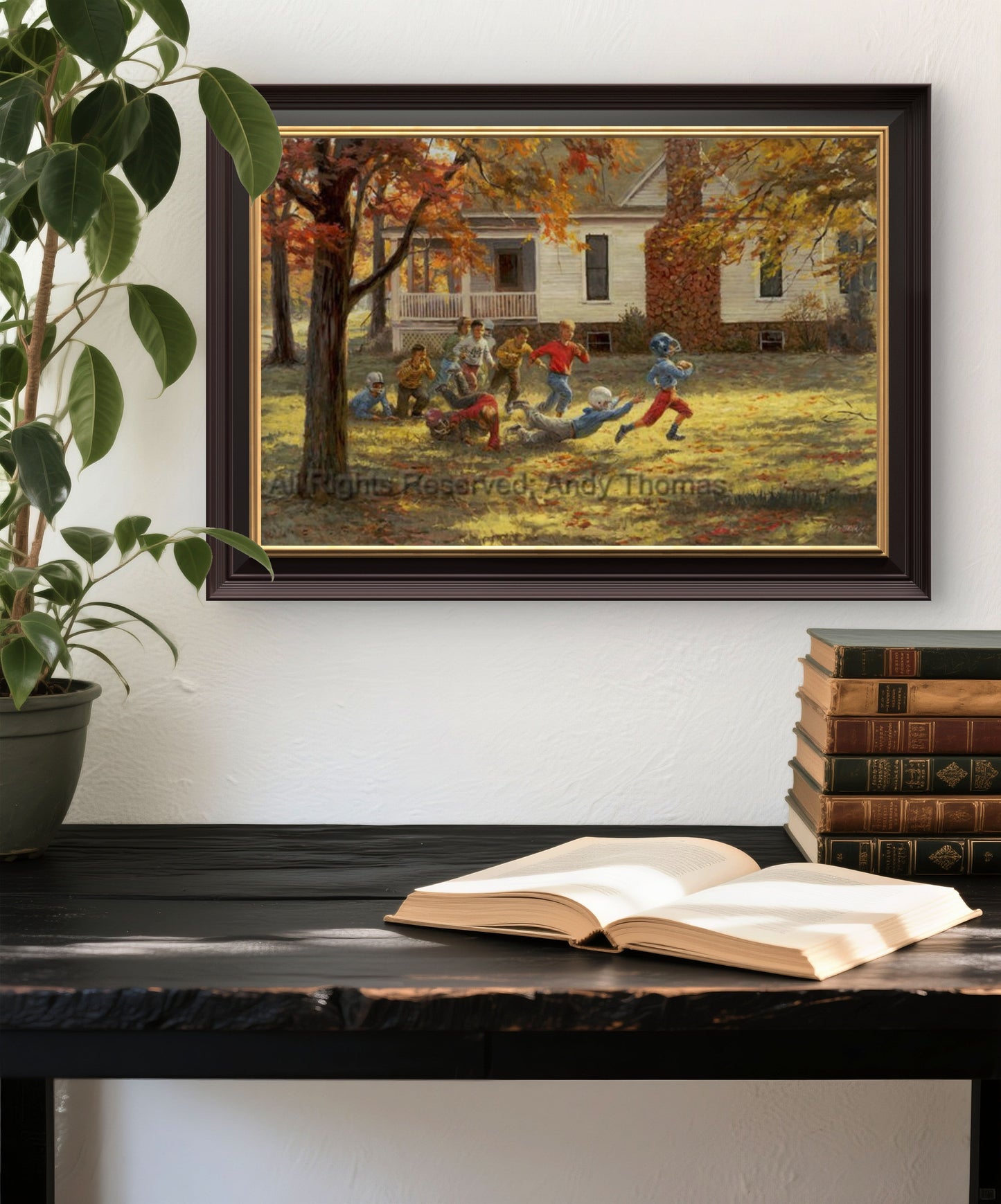 Wall Art: Fall Football Classic | Kids playing Football | Timeless Edition