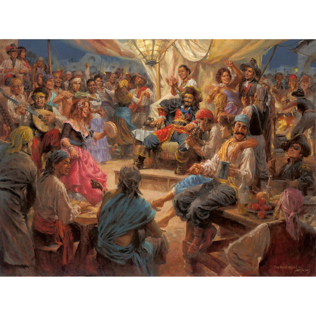 Wall Art: The Band Played On | Famous Musicians | Pirate Party Print - Andy Thomas Designs