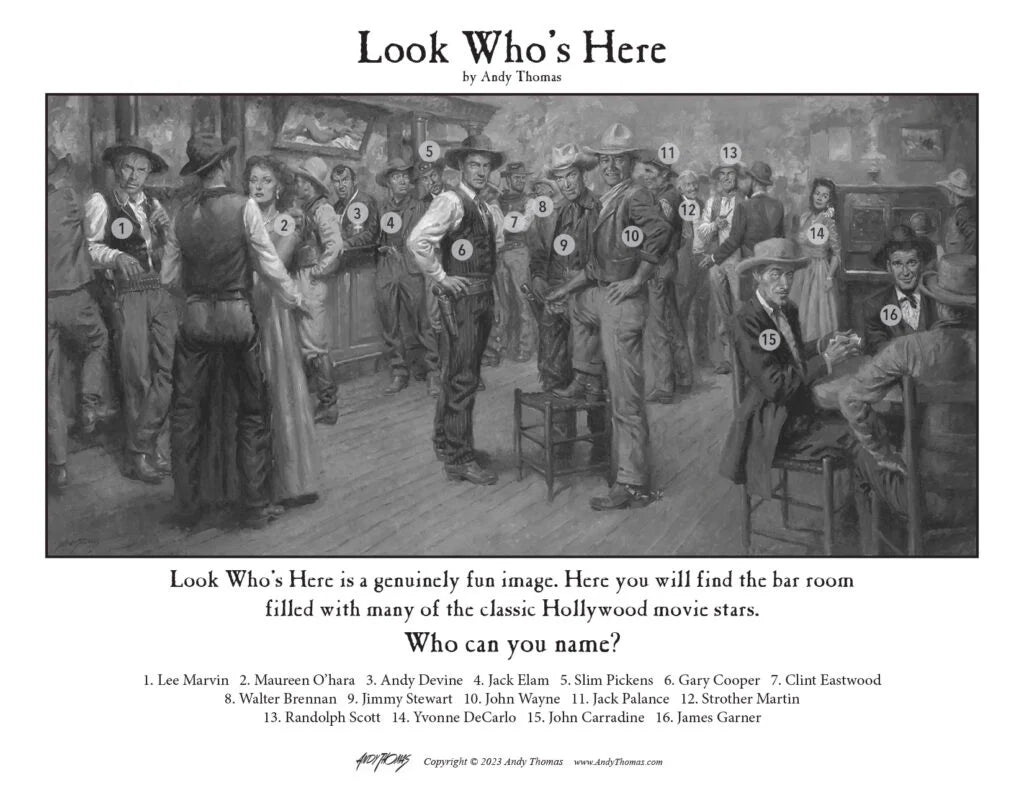 Wall Art: Look Who's Here | Andy Thomas | Hollywood Movie Stars