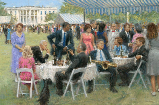 Wall Art: The Dem. Party - US Presidents Gathering at Whitehouse feat. President Biden | Andy Thomas - Andy Thomas Designs