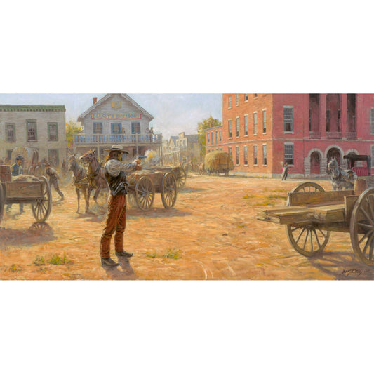 Wall Art: Wild Bill's vs Dave Tutt | Shootout | Gun Fight - Andy Thomas Designs